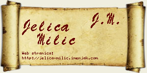 Jelica Milić vizit kartica